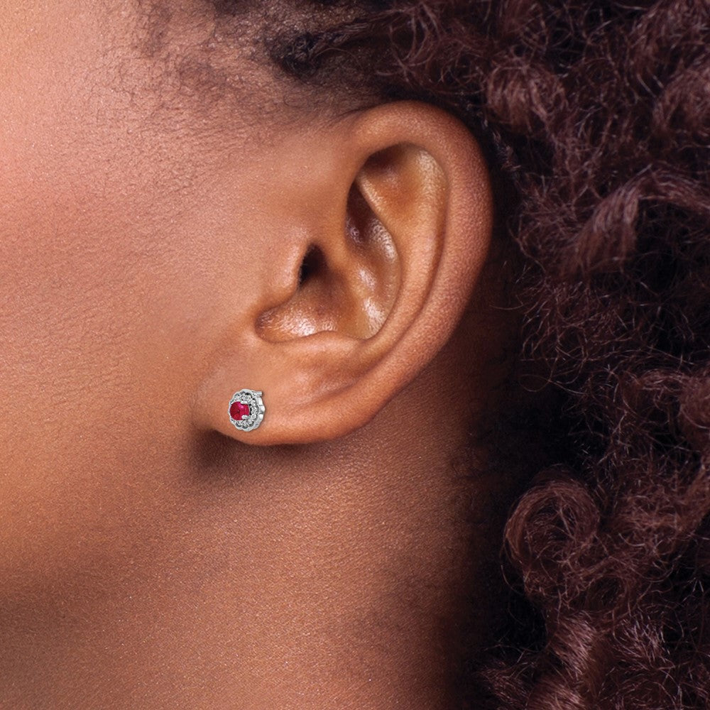 Diamond and Cabochon Gemstone Earrings