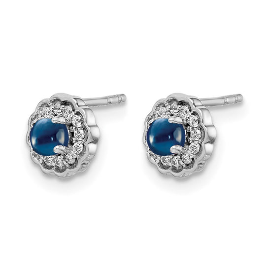 Diamond and Cabochon Gemstone Earrings