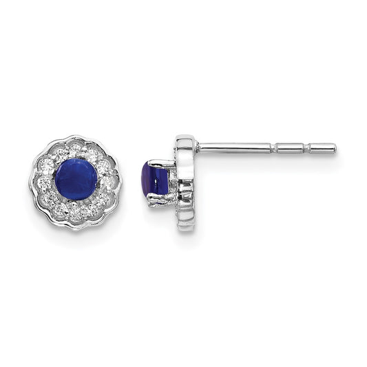 Diamond and Cabochon Gemstone Earrings
