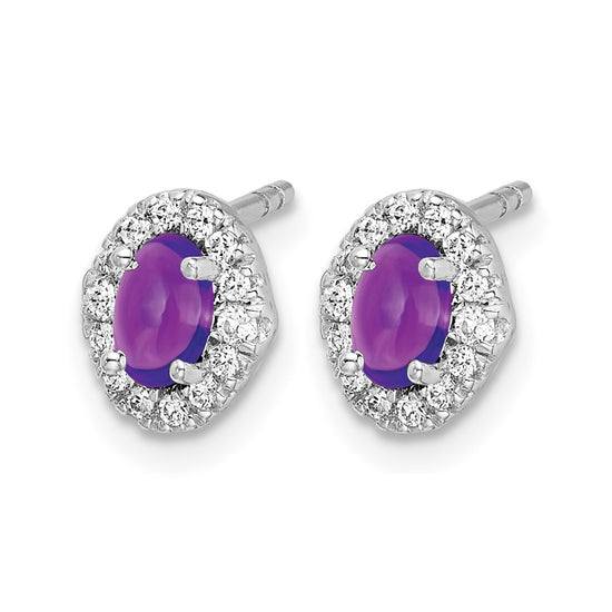 Diamond & Cabochon Gemstone Earrings