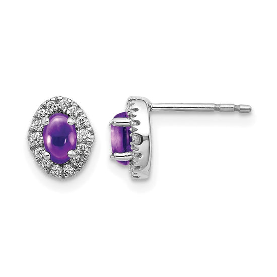 Diamond & Cabochon Gemstone Earrings