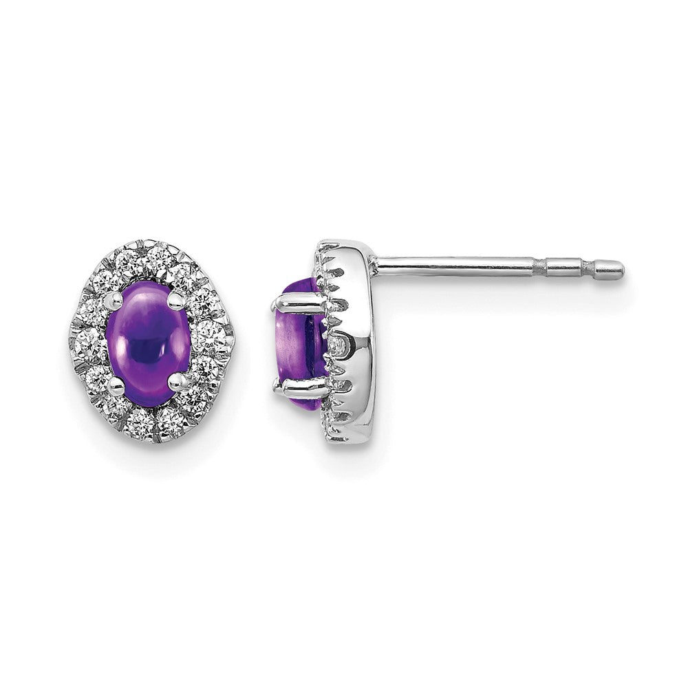 Diamond & Cabochon Gemstone Earrings