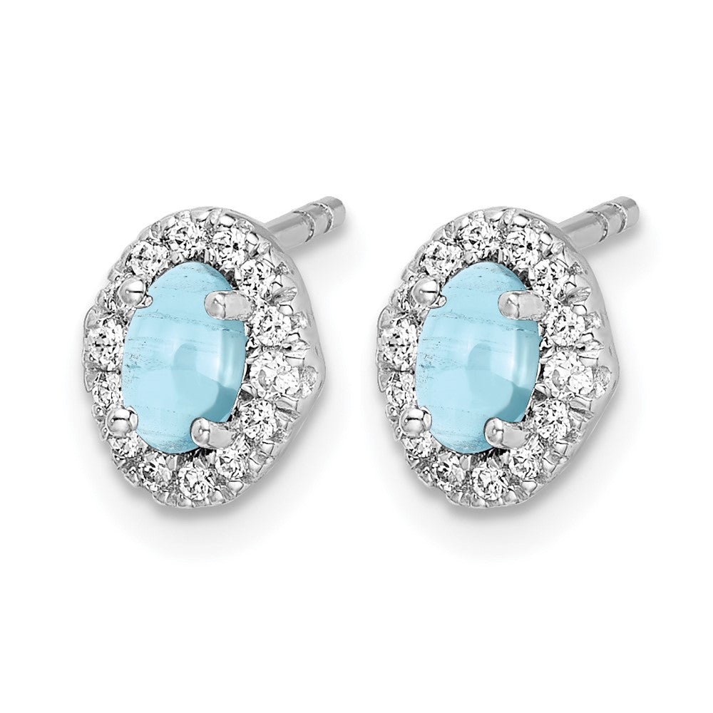 Diamond & Cabochon Gemstone Earrings