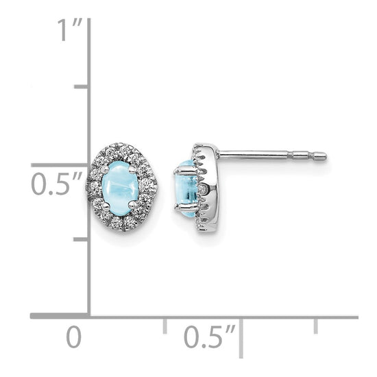 Diamond & Cabochon Gemstone Earrings