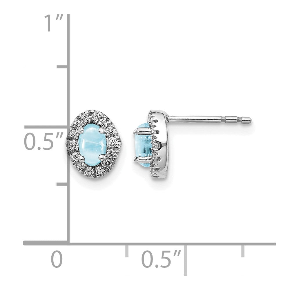 Diamond & Cabochon Gemstone Earrings