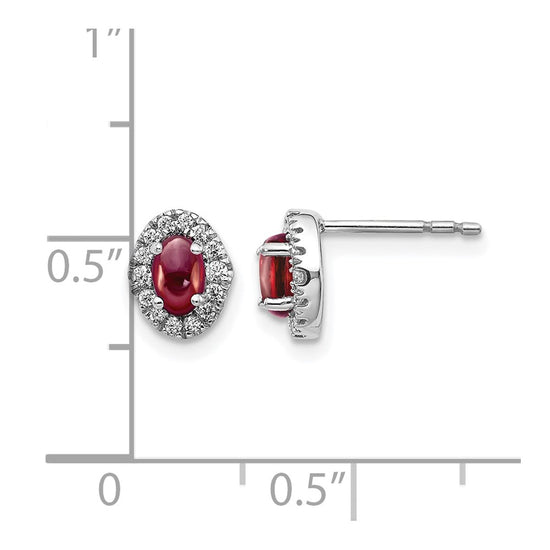 Diamond & Cabochon Gemstone Earrings