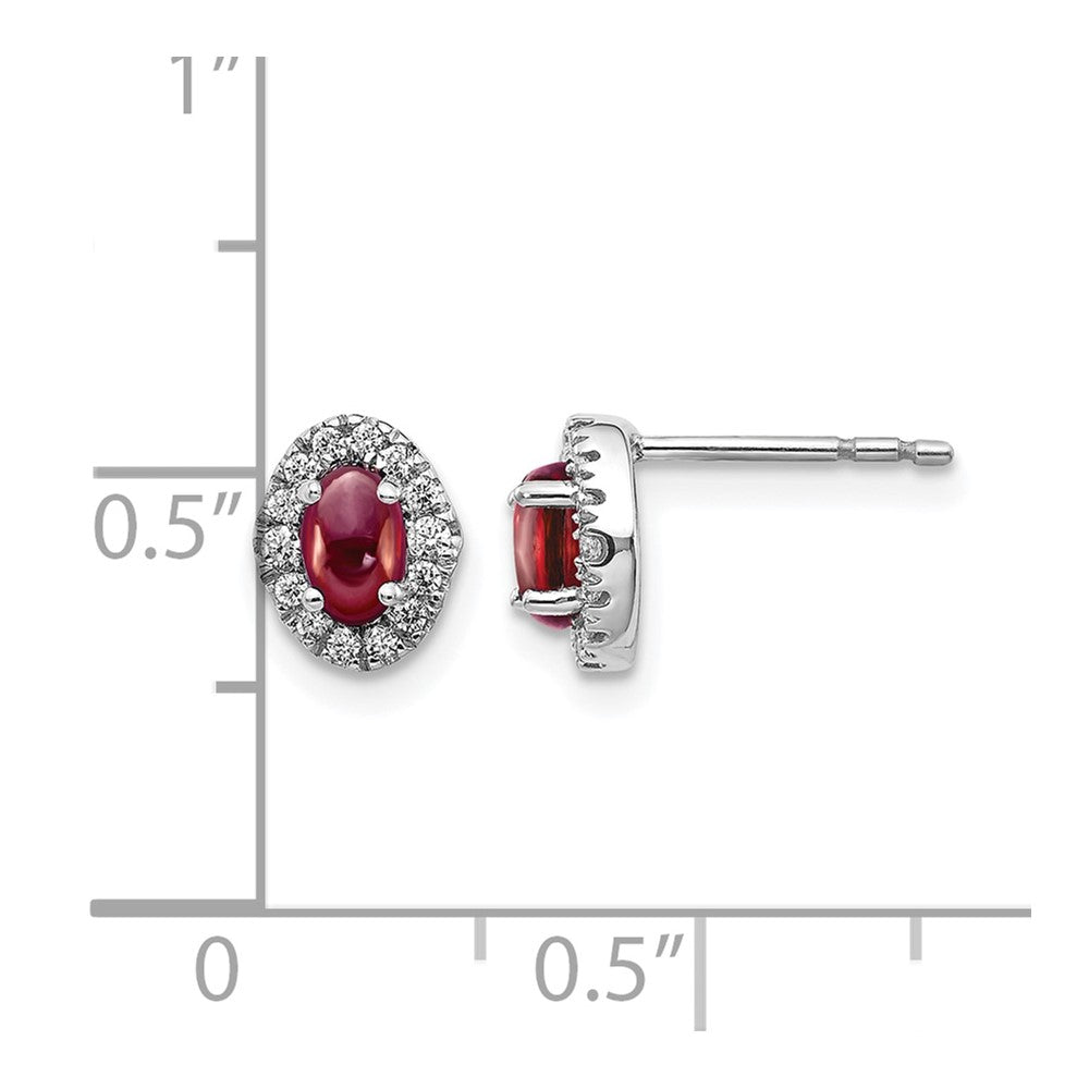 Diamond & Cabochon Gemstone Earrings