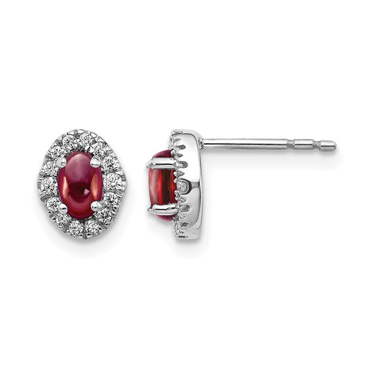 Diamond & Cabochon Gemstone Earrings