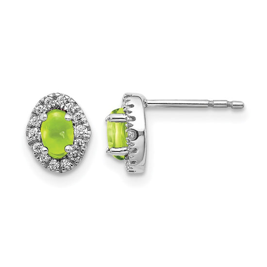 Diamond & Cabochon Gemstone Earrings