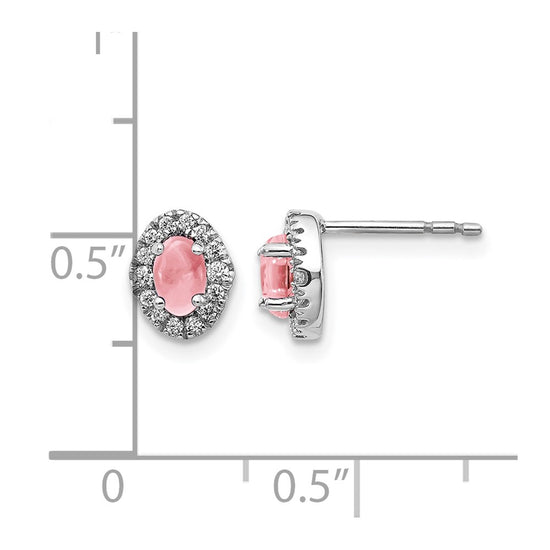 Diamond & Cabochon Gemstone Earrings