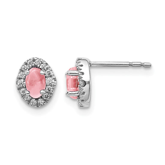 Diamond & Cabochon Gemstone Earrings