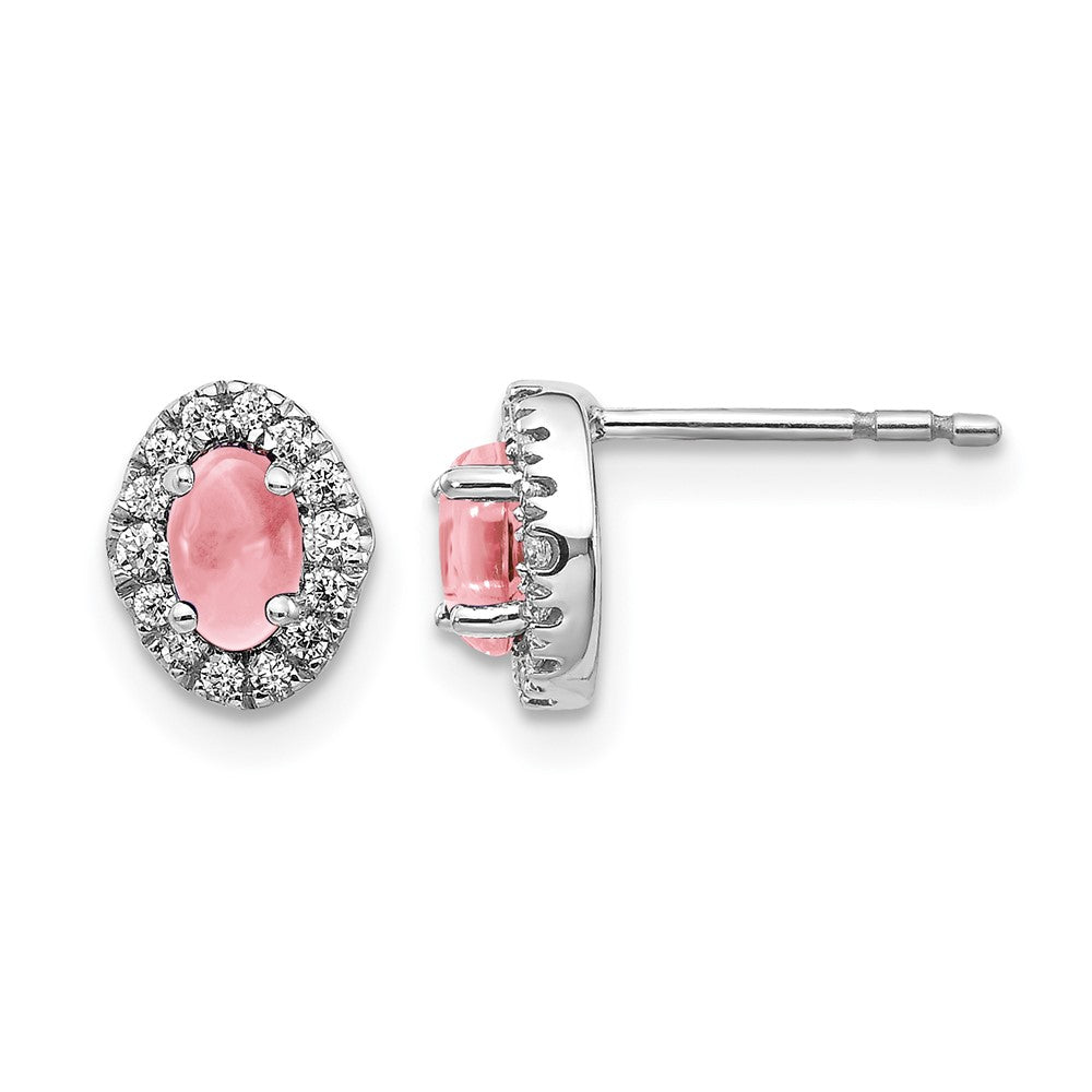 Diamond & Cabochon Gemstone Earrings