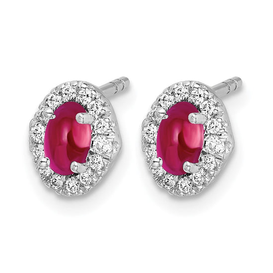 Diamond & Cabochon Gemstone Earrings