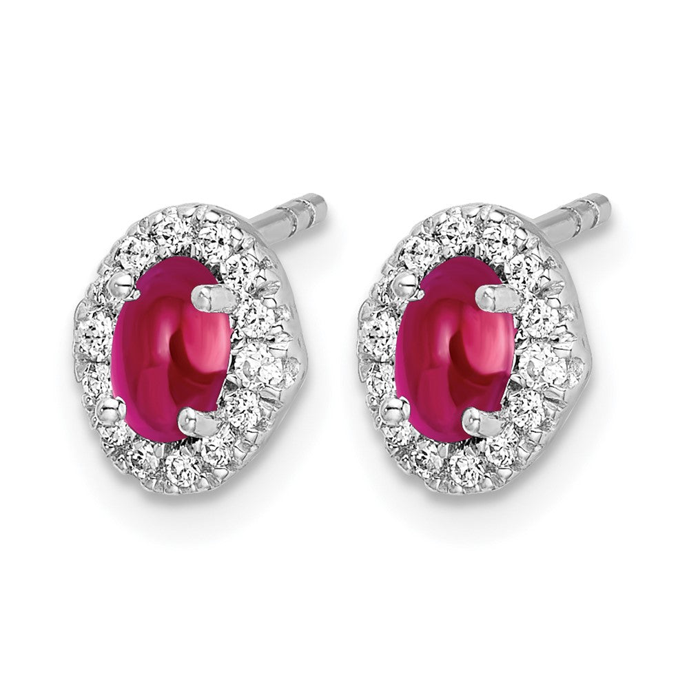 Diamond & Cabochon Gemstone Earrings