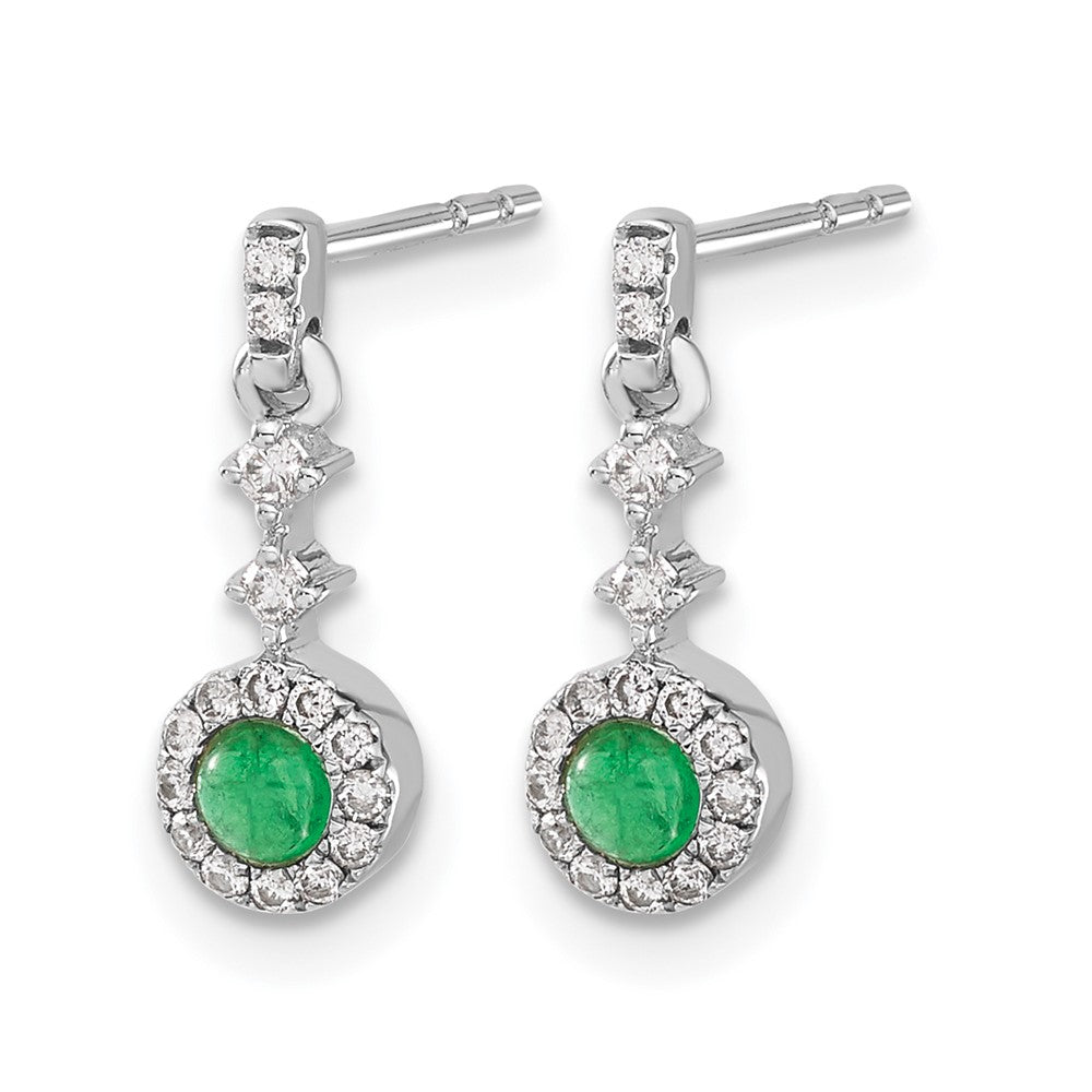 Diamond & Cabochon Gemstone Earrings