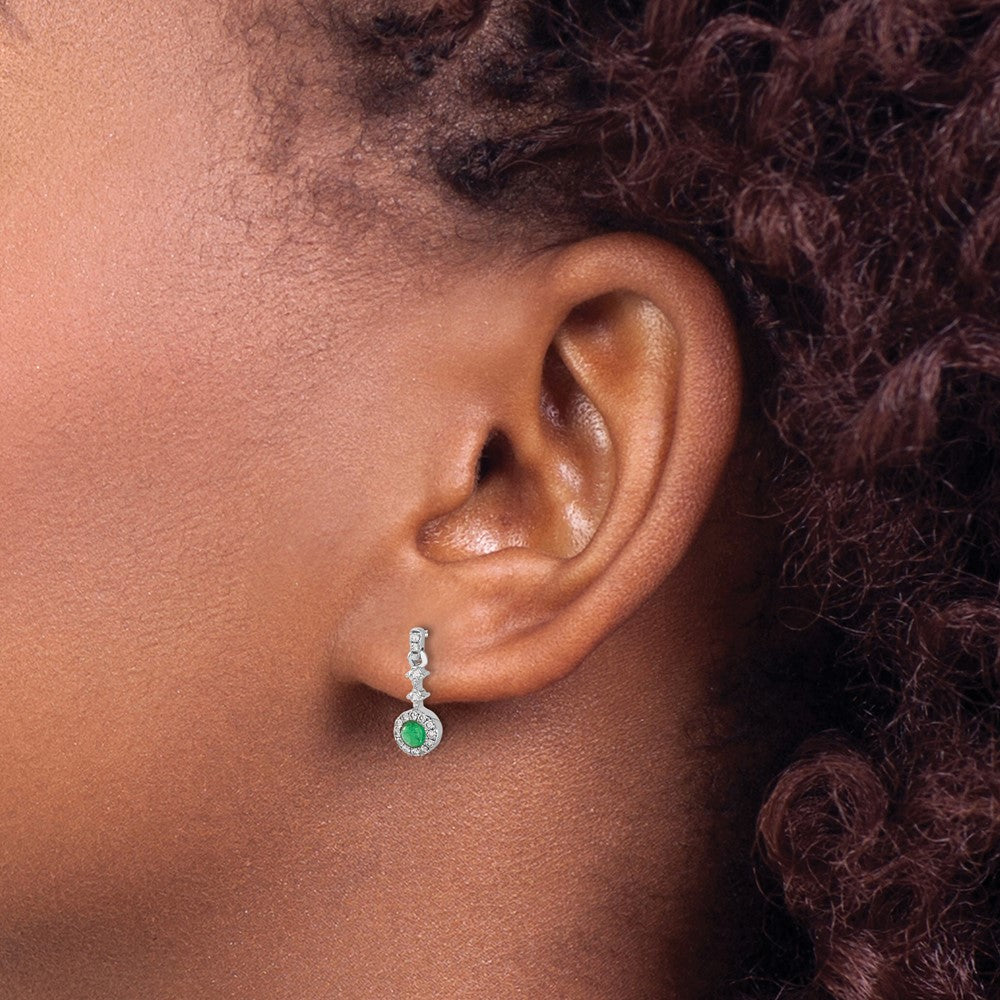 Diamond & Cabochon Gemstone Earrings