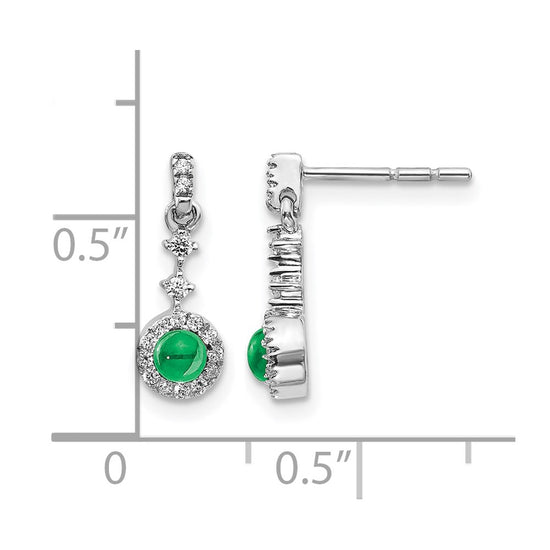 Diamond & Cabochon Gemstone Earrings