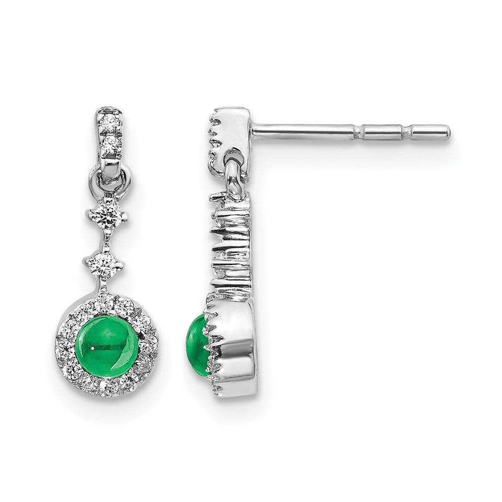 Diamond & Cabochon Gemstone Earrings