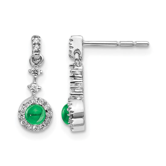 Diamond & Cabochon Gemstone Earrings