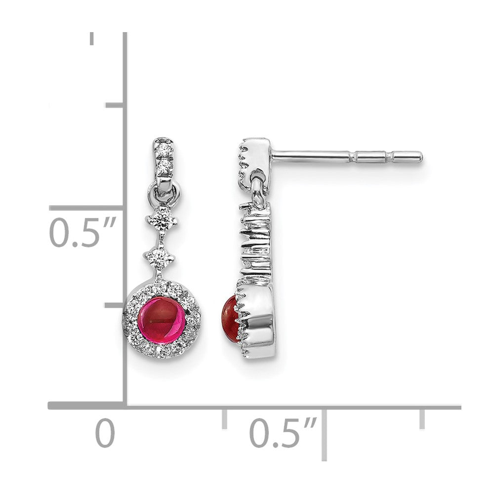 Diamond & Cabochon Gemstone Earrings