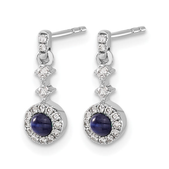 Diamond & Cabochon Gemstone Earrings