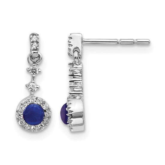 Diamond & Cabochon Gemstone Earrings