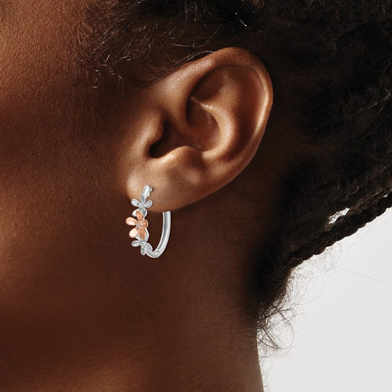 Gold Diamond Oval Hinged Hoop Earrings