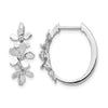 Gold Diamond Oval Hinged Hoop Earrings