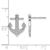 14k White Gold 1/5 carat Diamond Anchor Post Earrings