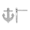 14k White Gold 1/5 carat Diamond Anchor Post Earrings