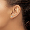 10k White Gold Diamond Graduated Ear Climber Earrings