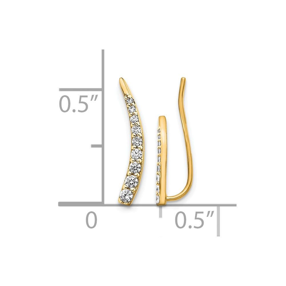 Diamond Ear Climber Earrings