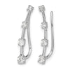 14k White Gold 1/3 carat Lab Grown Diamond VS/SI+ G+ Complete Ear Climber