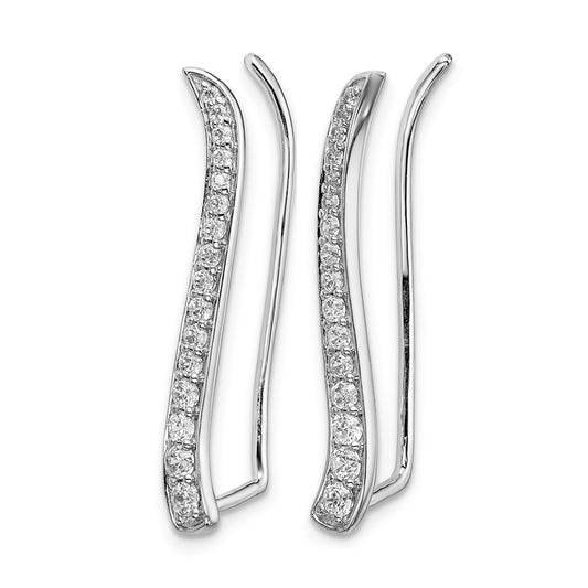 14k White Gold 1/2 carat Lab Grown Diamond VS/SI+ G+ Complete Ear Climber