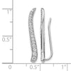14k White Gold 1/2 carat Lab Grown Diamond VS/SI+ G+ Complete Ear Climber