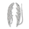 14k White Gold 1/2 carat Lab Grown Diamond VS/SI+ G+ Complete Ear Climber