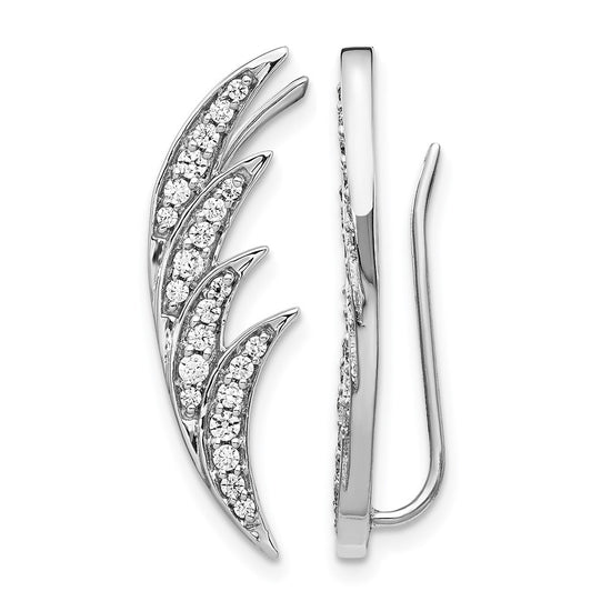 14k White Gold 1/2 carat Lab Grown Diamond VS/SI+ G+ Complete Ear Climber
