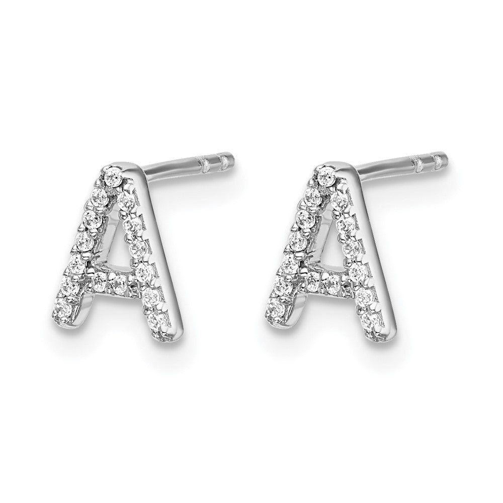 Diamond Initial Earrings