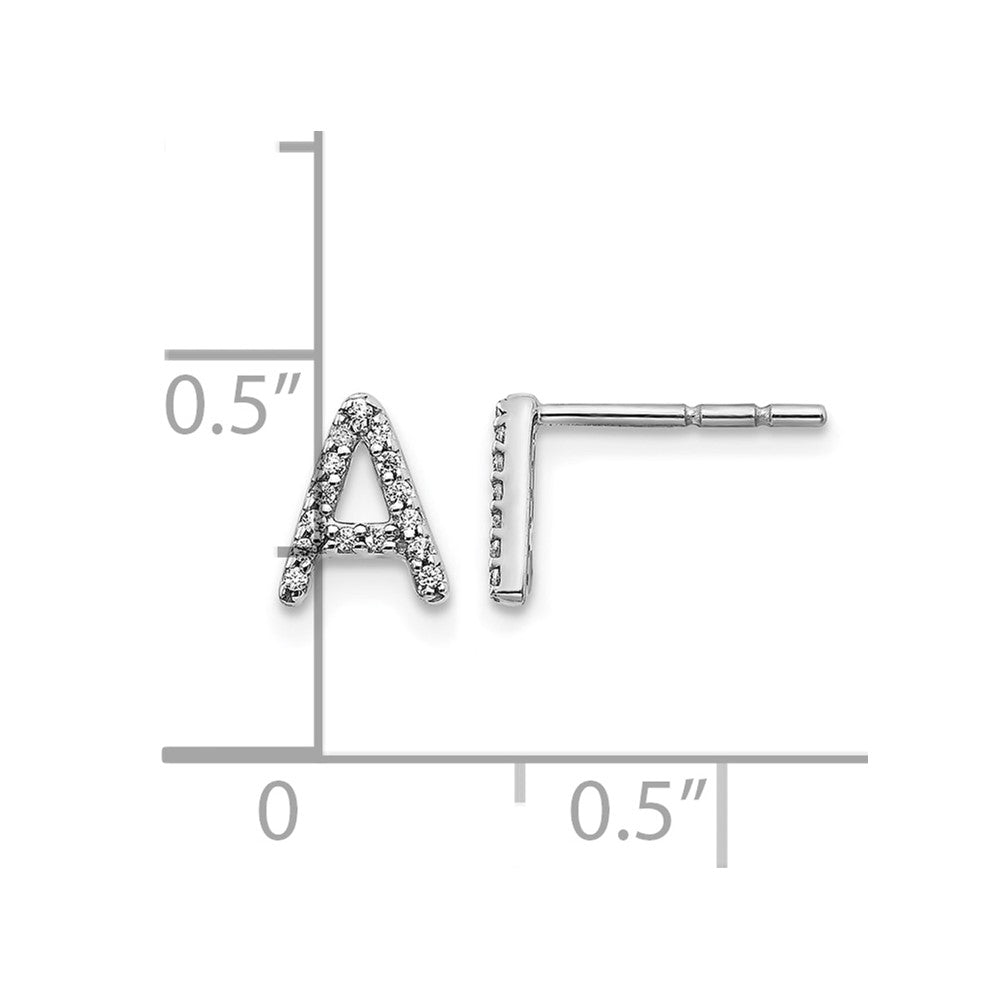 Diamond Initial Earrings