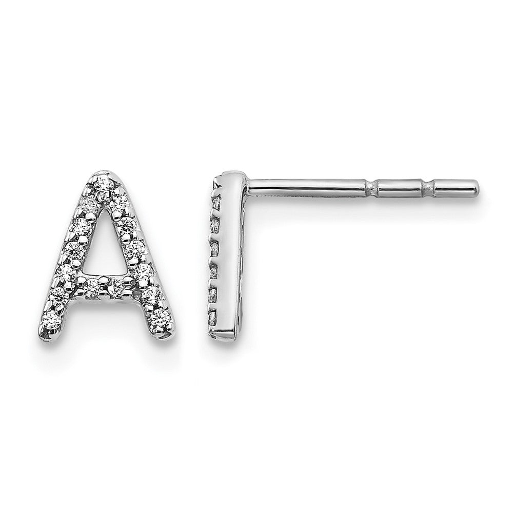 Diamond Initial Earrings