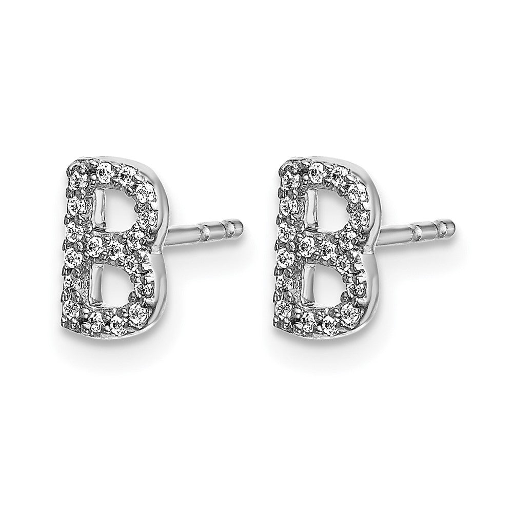 Diamond Initial Earrings