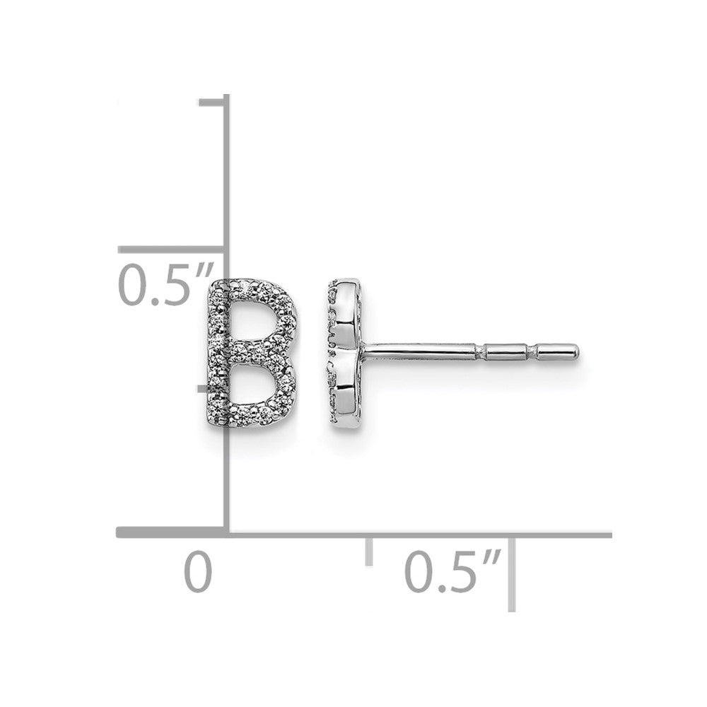 Diamond Initial Earrings
