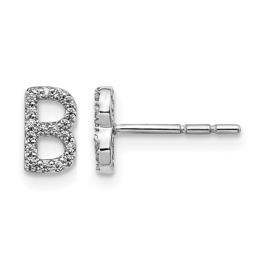 Diamond Initial Earrings