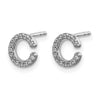 Diamond Initial Earrings