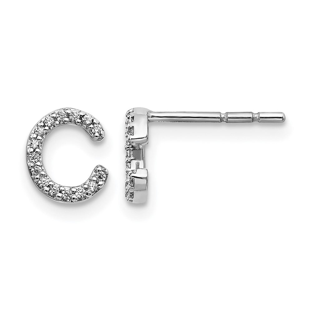 Diamond Initial Earrings