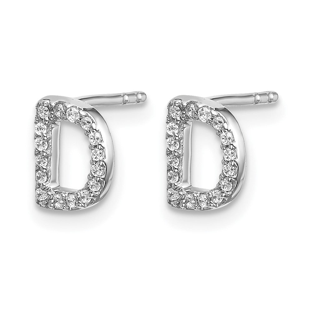 Diamond Initial Earrings