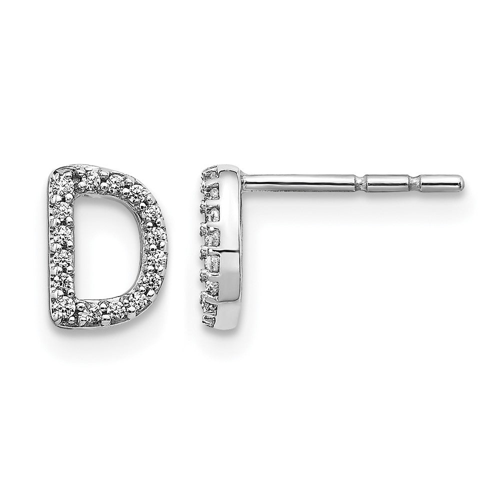 Diamond Initial Earrings
