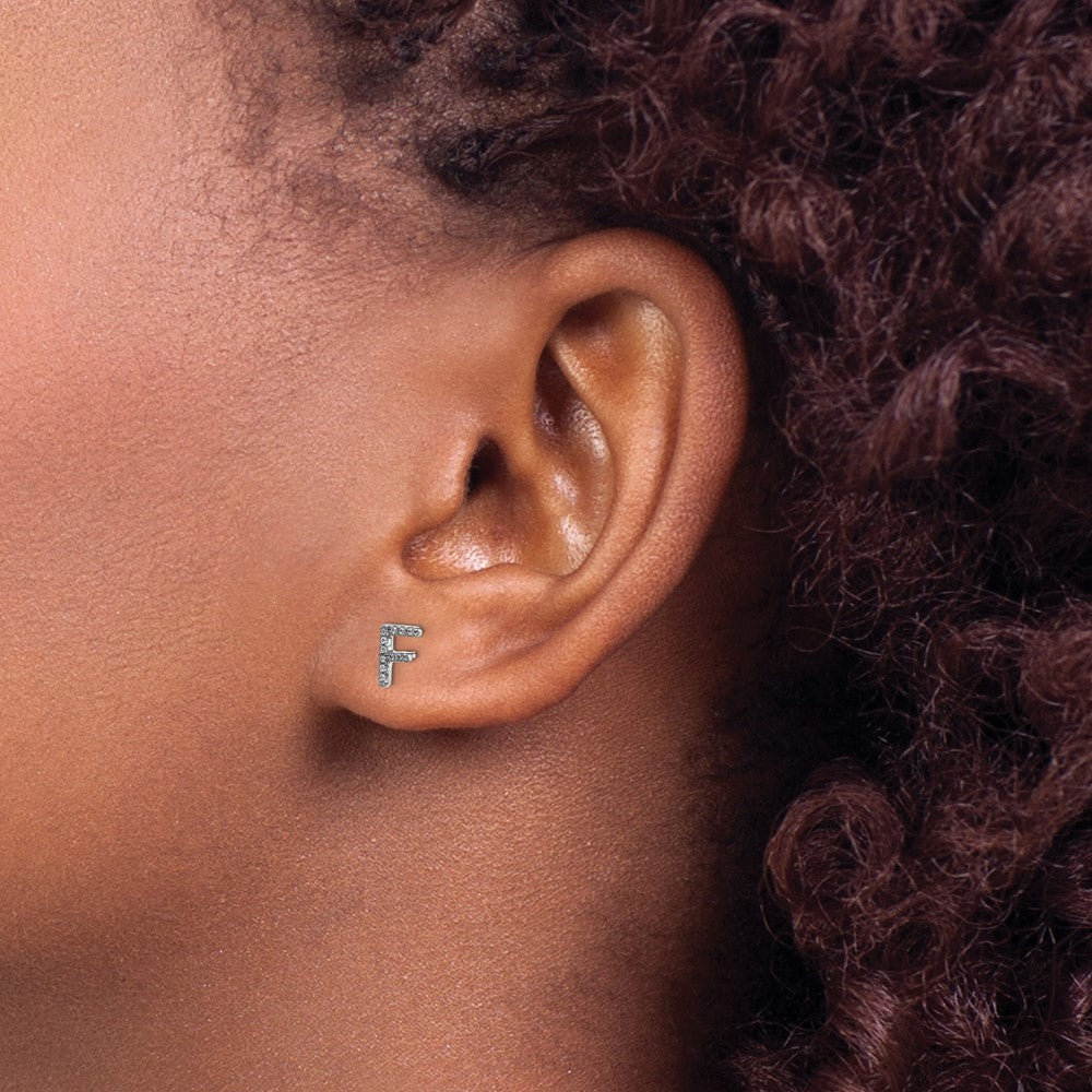 Diamond Initial Earrings