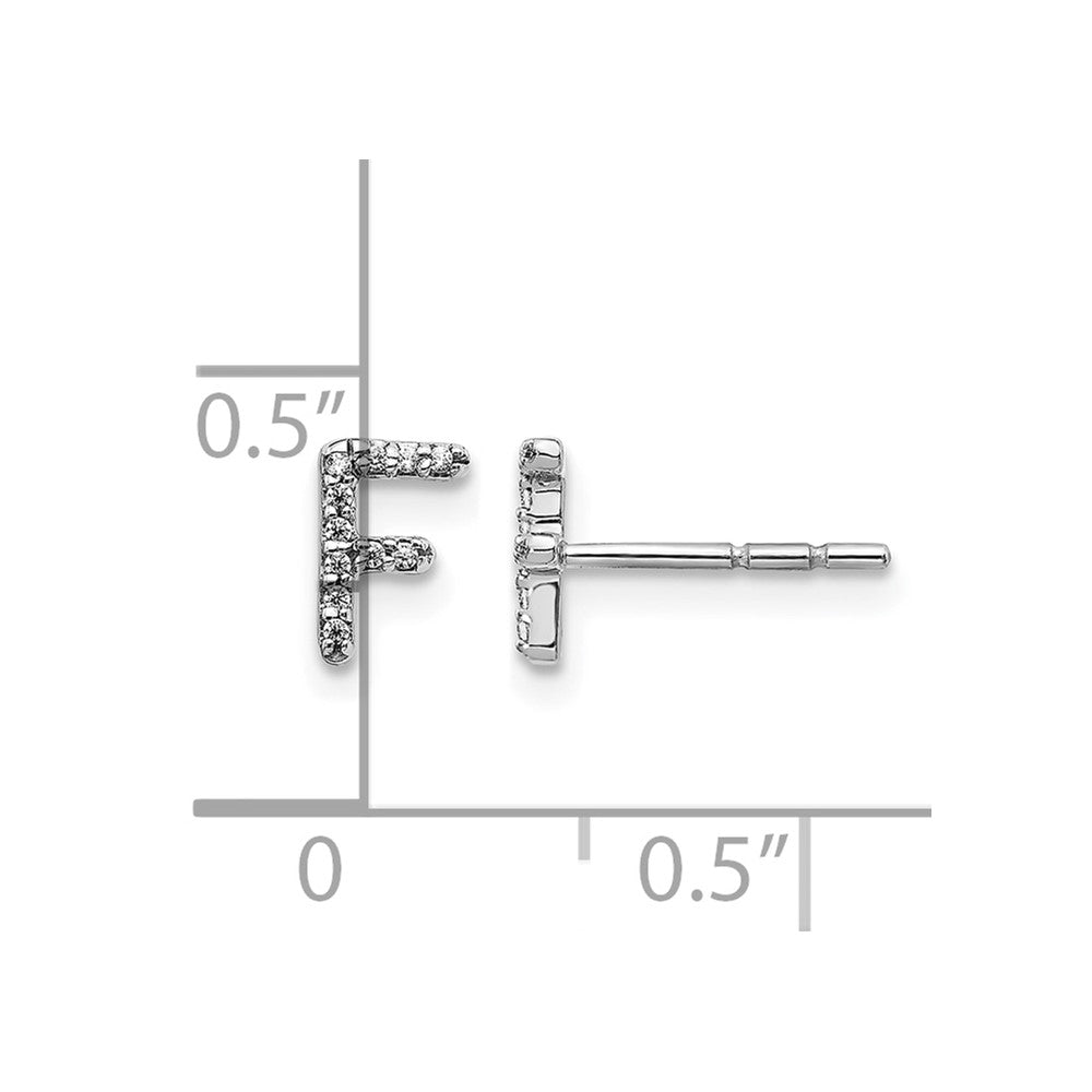 Diamond Initial Earrings