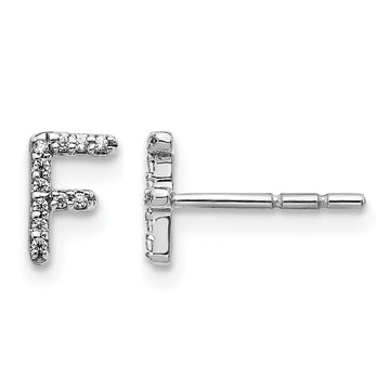 Diamond Initial Earrings